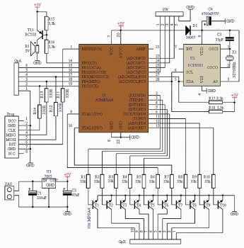 Zegar Nixie часы схема 1 Zegar Nixie часы схема 1