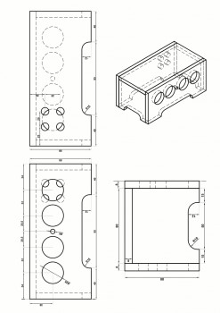 Zegar Nixie часы чертёж корпуса Zegar Nixie часы чертёж корпуса