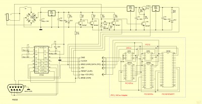 Программатор для PIC, AVR и микросхем памяти схема